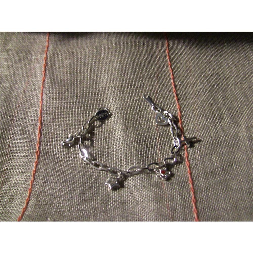 Claire's 6" Charm Bracelet - Dolphin, Daisy, Cross, Start & Heart